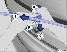 Volkswagen Touran Owners Manual - Windscreen wiper lever - Windscreen wiper  and washer