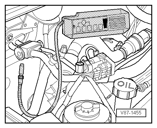 Refrigerant Circuit, Tracing Leaks, with Electronic Leak Detector -VAG1796